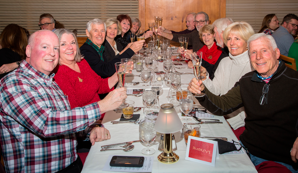 Raise a glass to good friends and fine dining.