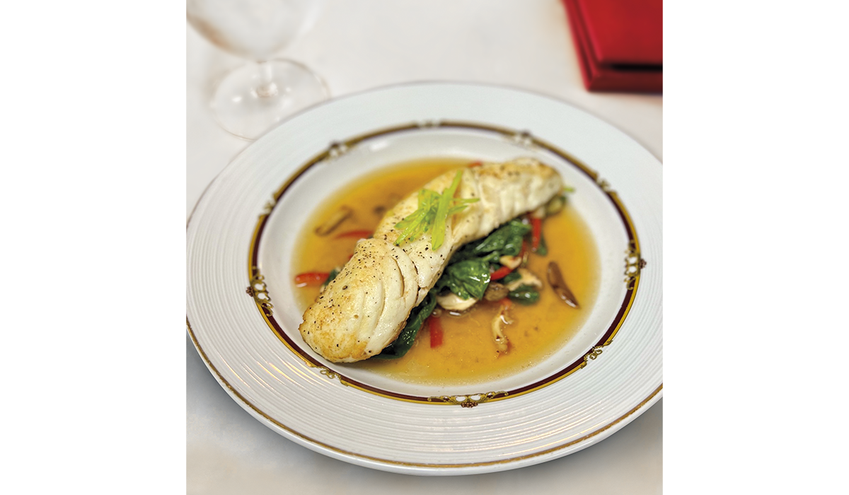 Weekend specials, like pan-seared halibut, are always a hit.